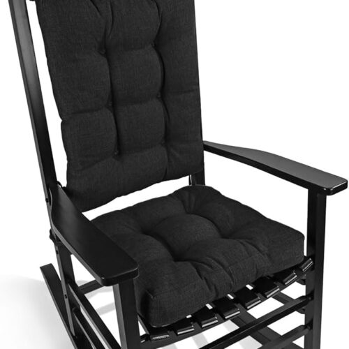 BUYUE Chair Cushion Set for Rocking Chair, Back Pillow & Seat Cushion with Ties