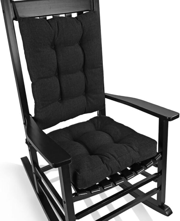BUYUE Chair Cushion Set for Rocking Chair, Back Pillow & Seat Cushion with Ties
